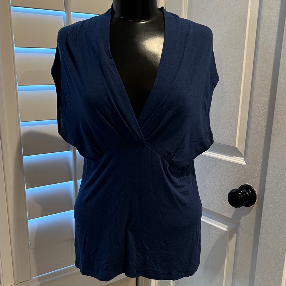BR V-Neck Draped Sleeve Top
